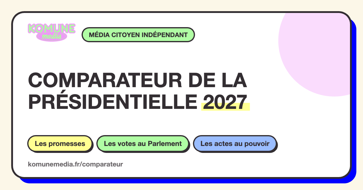 Komune Média - média indépendant et comparateur présidentielle 2027
